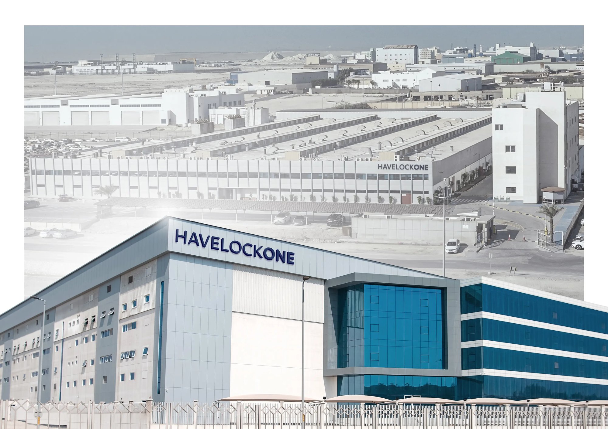 Bahrain factory facilities exteriors merged photo