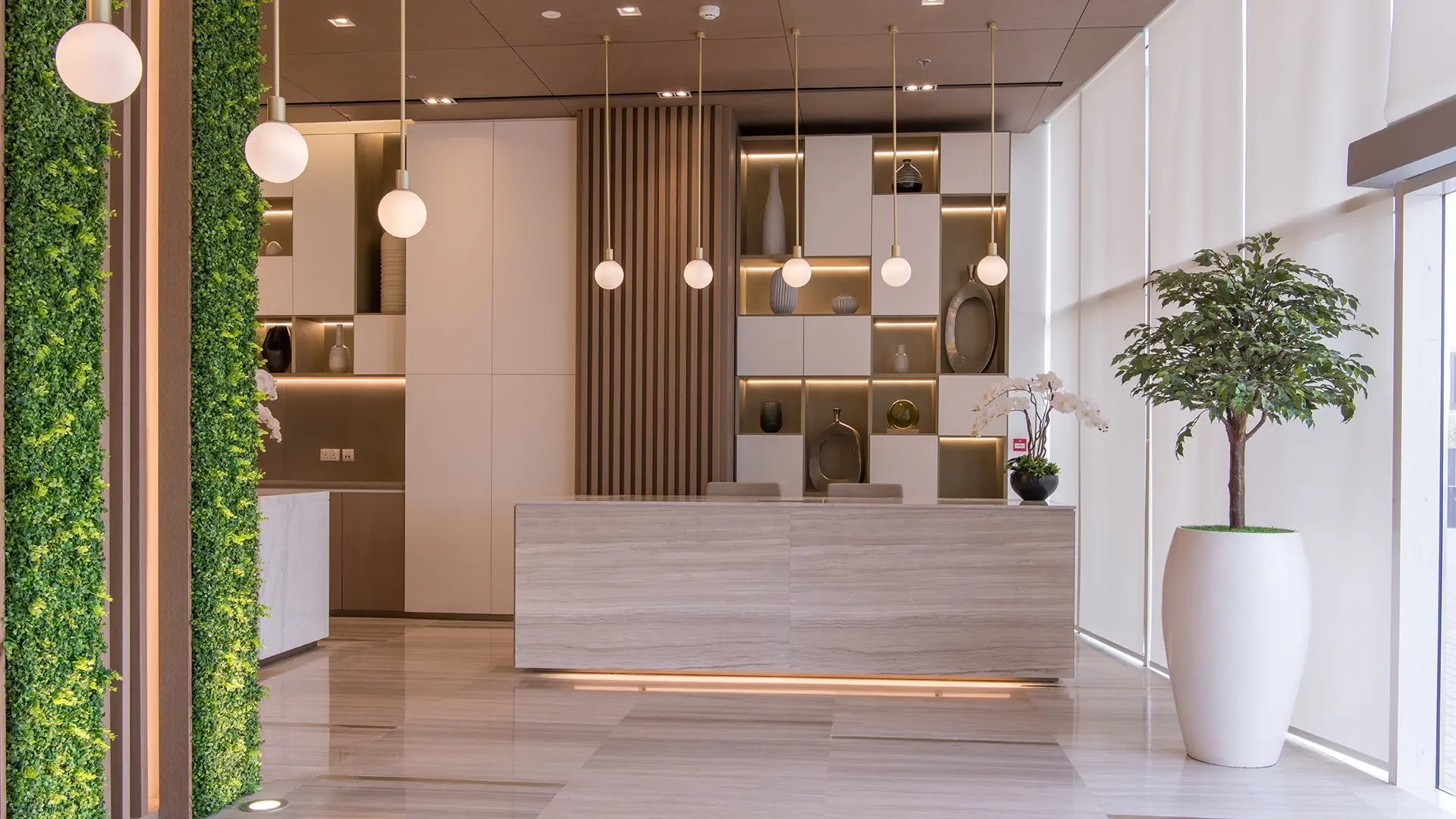 A quasi showroom for Rafal Sky Garden in KSA