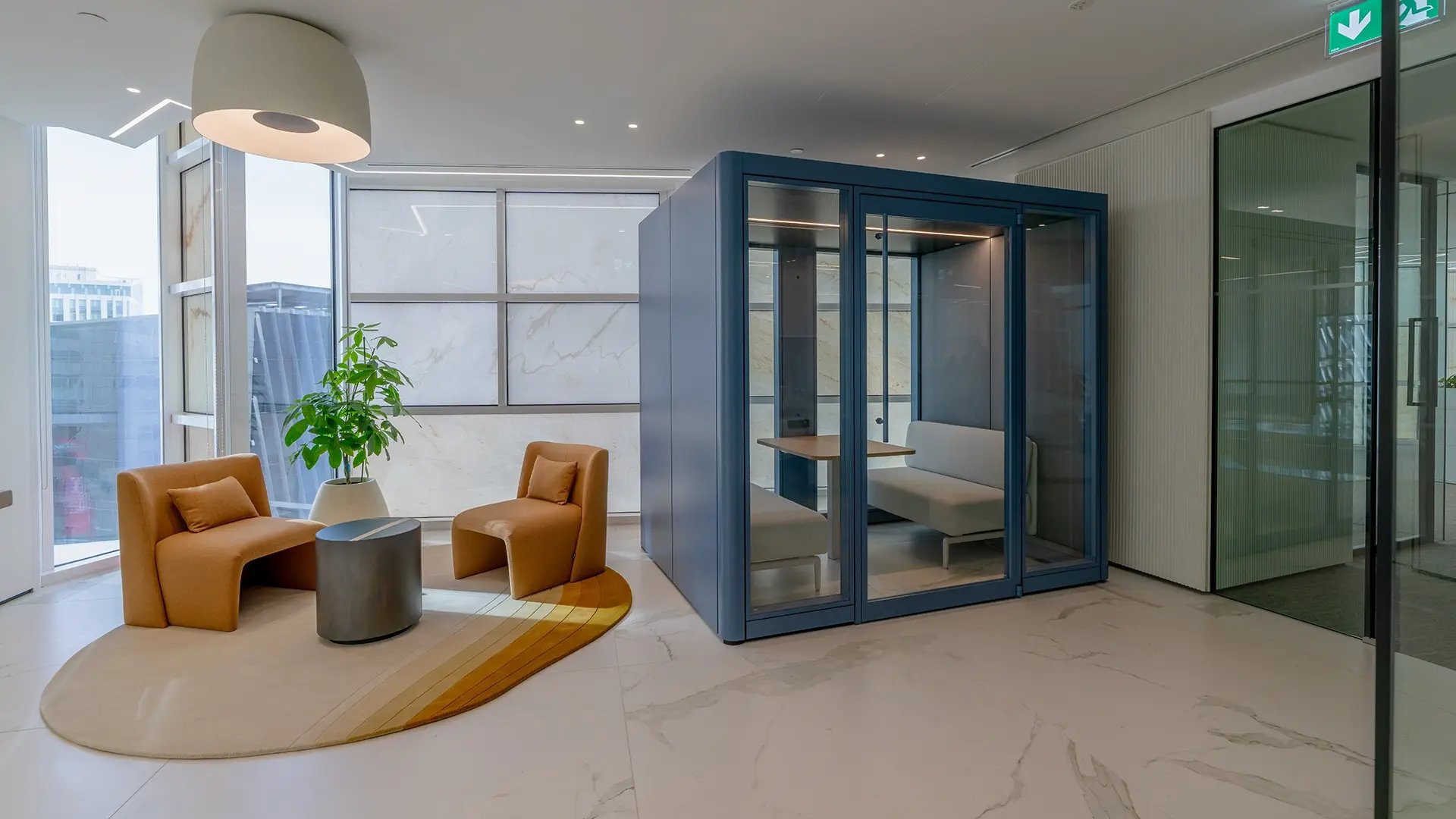 office fit out in KSA by Havelock One Interiors for real estate development client 