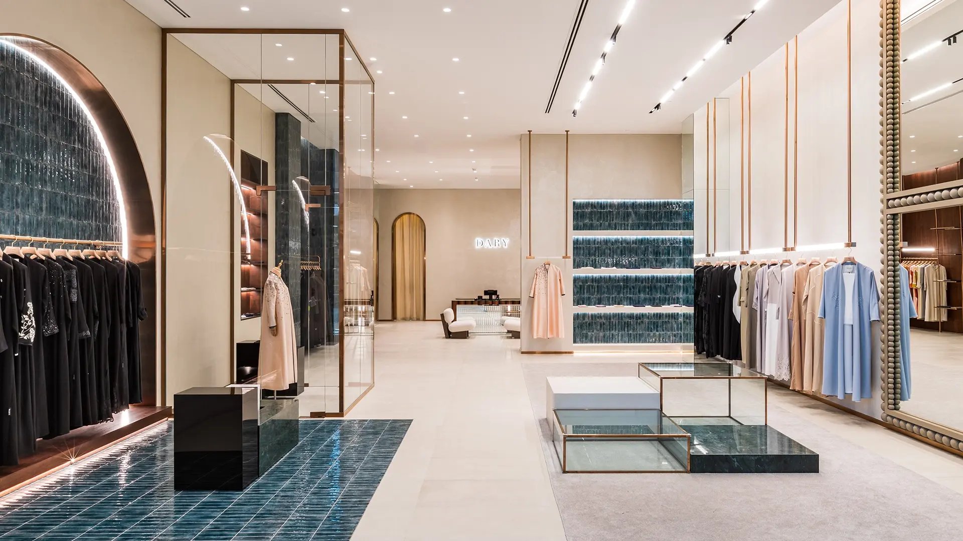 Interior fit out of the Qatari Abaya brand - Dary