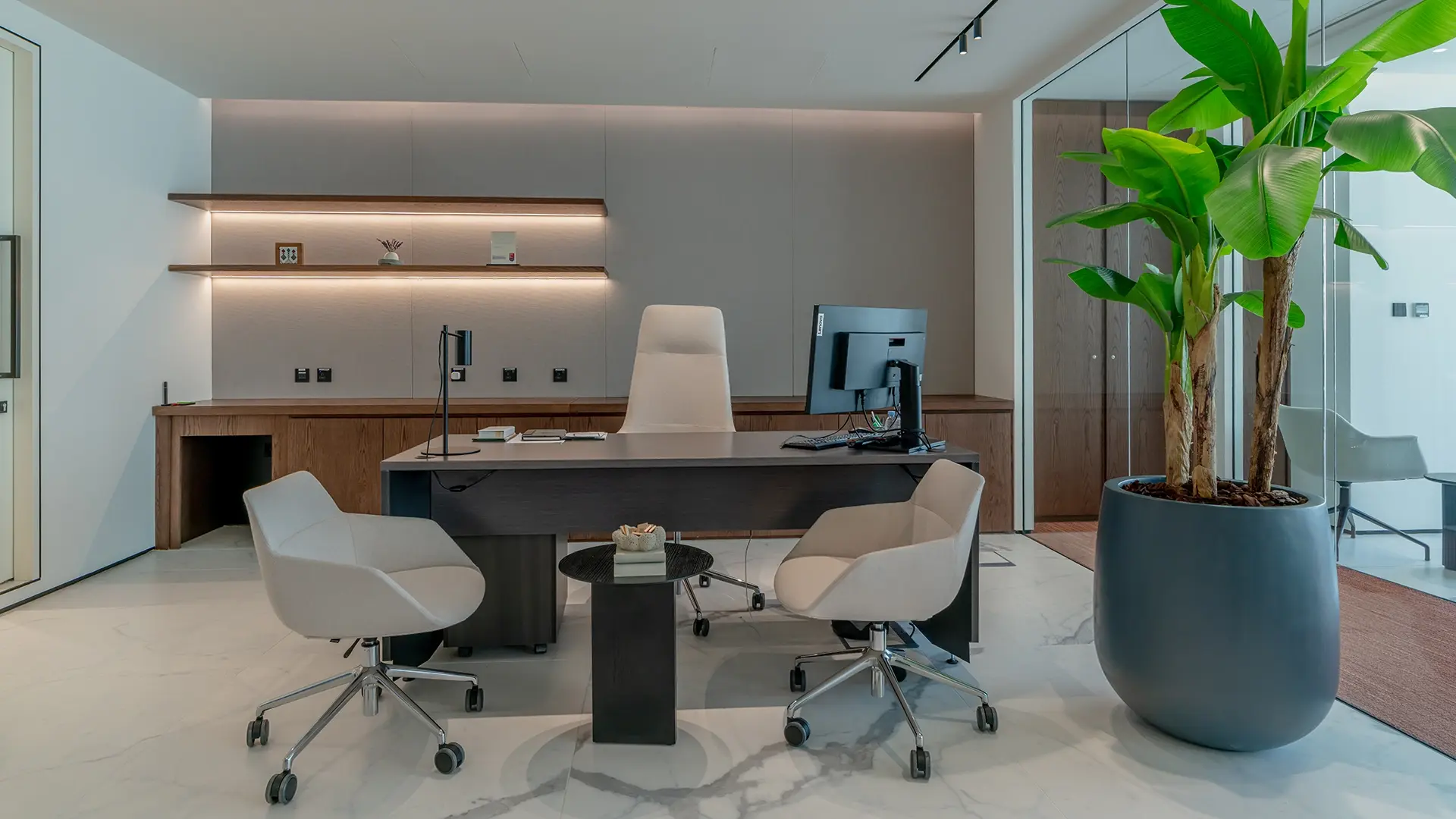 Turnkey office fit out by Havelock One Interiors showing private office 